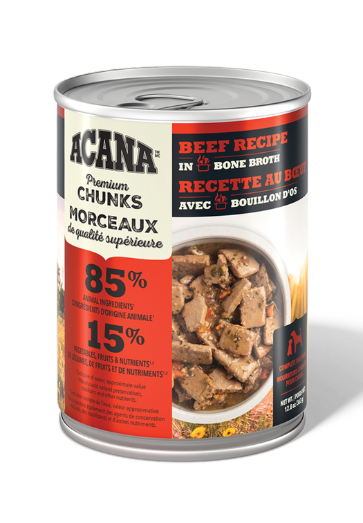 Premium Chunks, Beef Recipe in Bone Broth